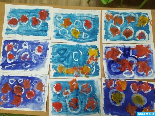 Рисование красками в средней группе