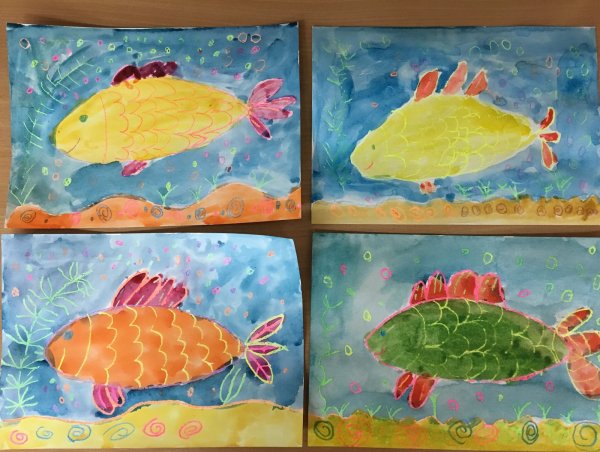 Рисование морские обитатели в средней группе