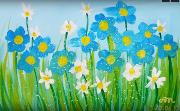 Рисование с детьми Цветочная Поляна