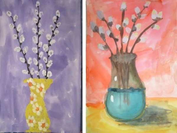 Рисование вербы