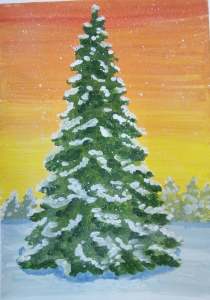 Рисование Новогодняя елка