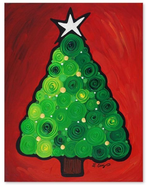 Рисование на тему Новогодняя елка
