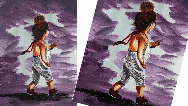 Девочка в углу картина нарисованная