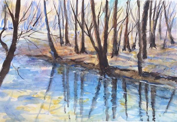 Половодье художник Омельченко