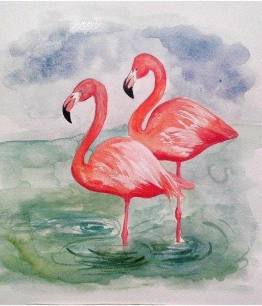 Энкаустика Фламинго