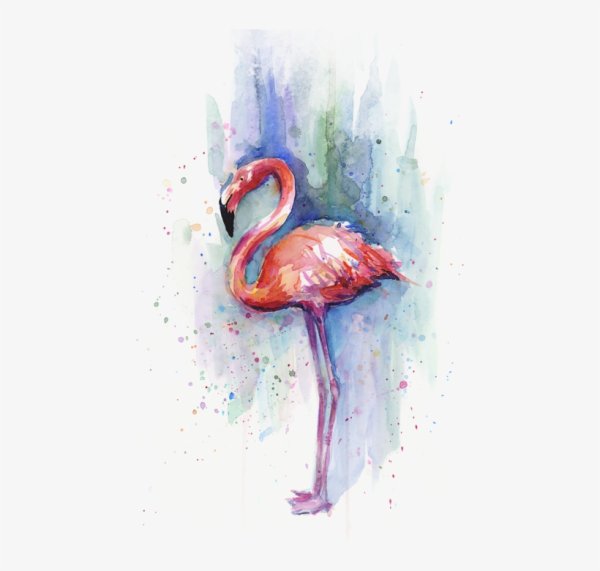 Фламинго картина акрилом