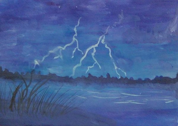 Гроза красками