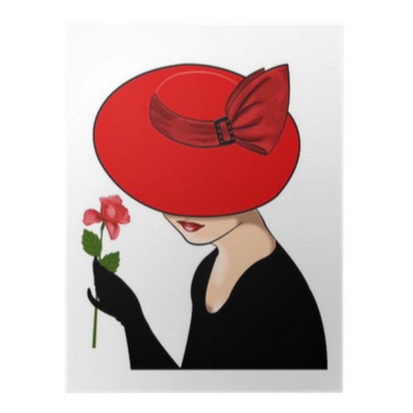 Дама в шляпе холст масло