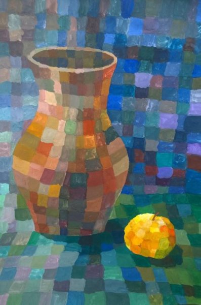 Мозаика гуашью