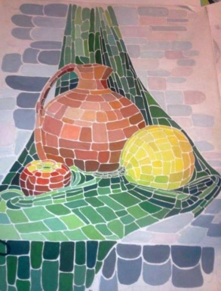 Декоративный натюрморт мозаика