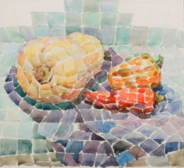 Натюрморт в технике мозаика