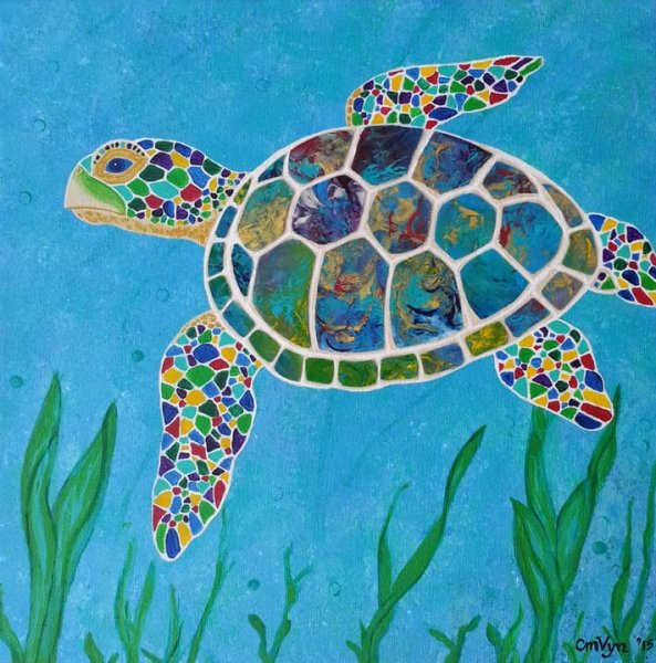 Черепаха Гауди мозаика