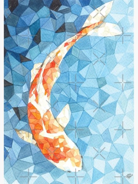 Мозаика акварелью