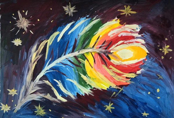 Рисование перо Жар птицы