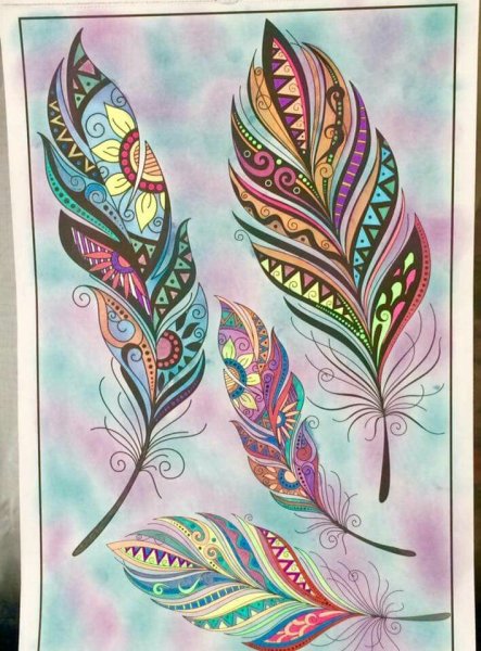 Павлинье перо акрилом