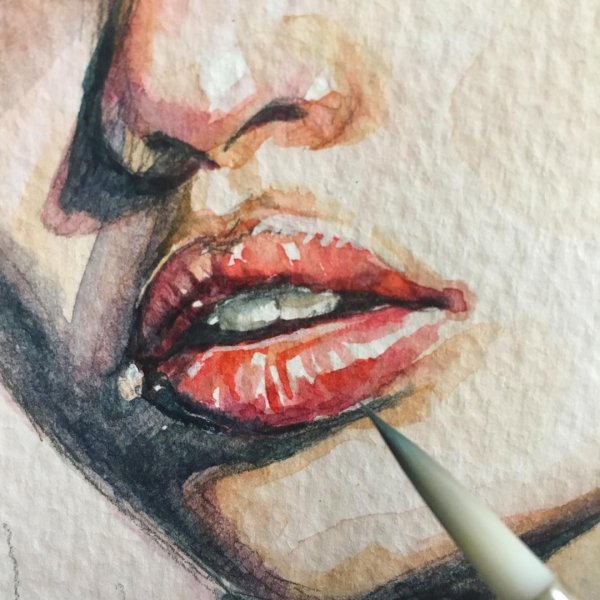 Губы живопись