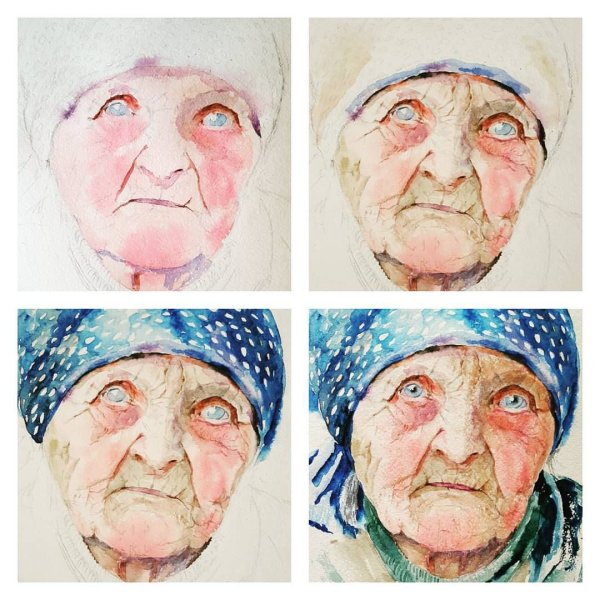 Живопись акварелью с бабушками
