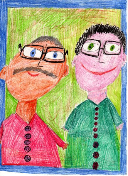 Дедушка и бабушка рисование