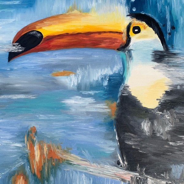 Тукан в листьях