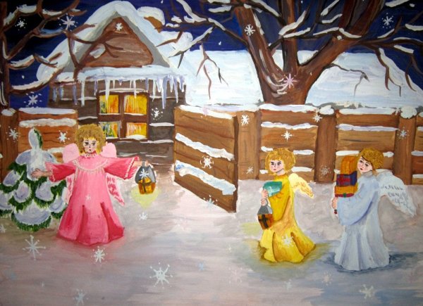 Рисунок на тему Рождественские фантазии