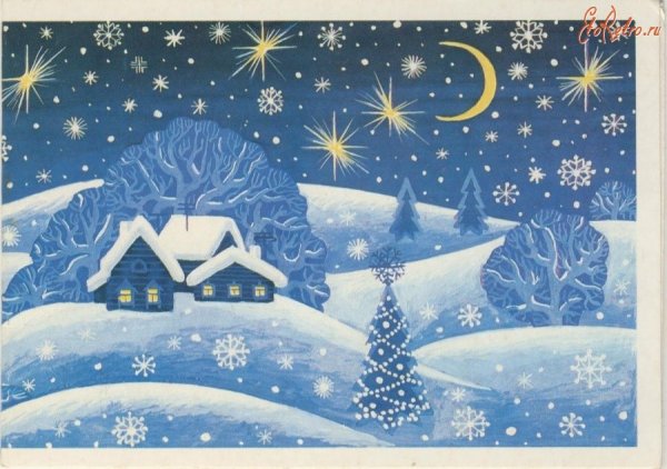 Новогодний пейзаж детский