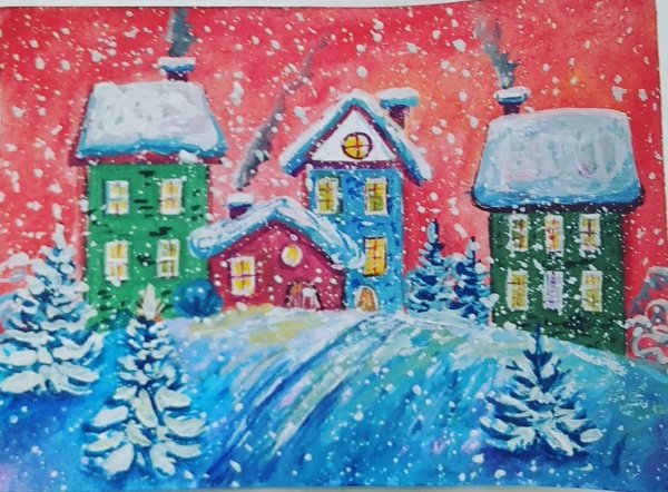 Рождественские свечи правополушарное рисование