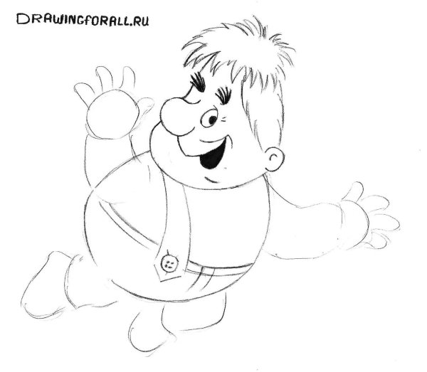 Карлсон рисунок детский