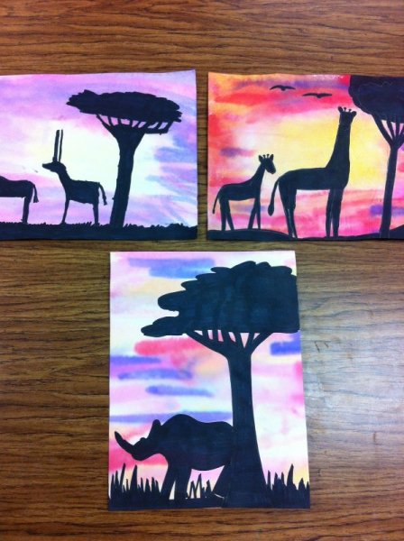 Силуэтное рисование для детей