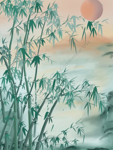 Китайская живопись бамбук