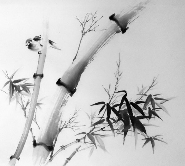 Суйбокуга Суми-э японская живопись тушью