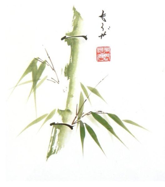 Суми-ё японская живопись бамбук