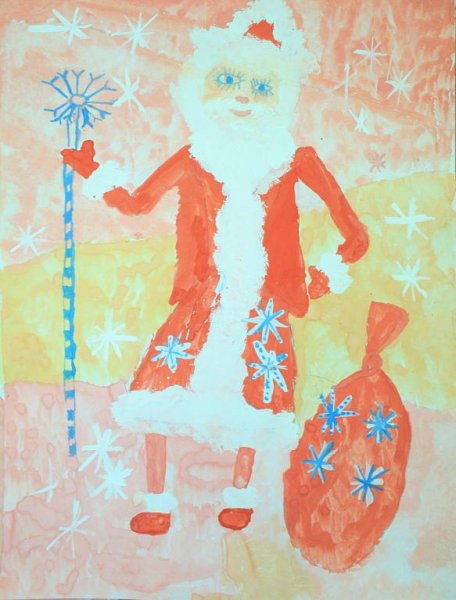 Дед Мороз красный нос рисунок