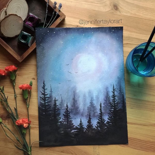 Художник-иллюстратор Jennifer Taylor.“мистика леса и ночи”.