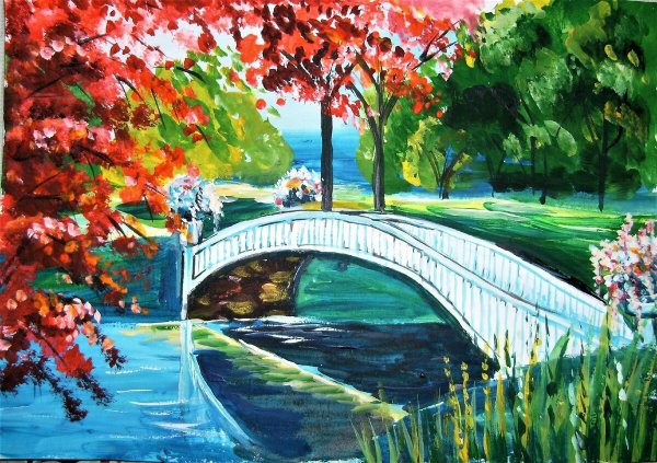 Мост красками
