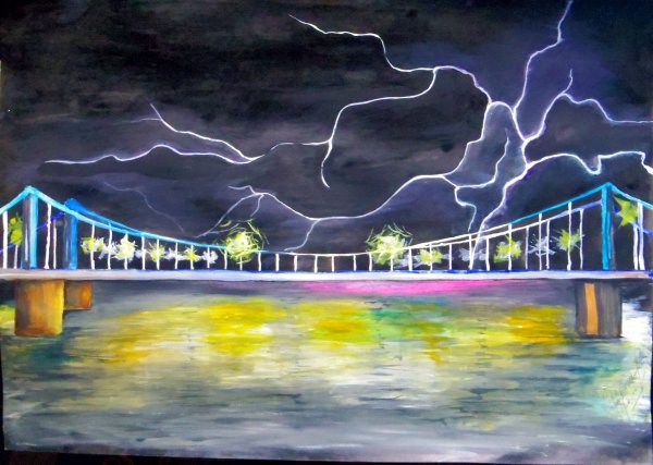 Этюды мостов на реке