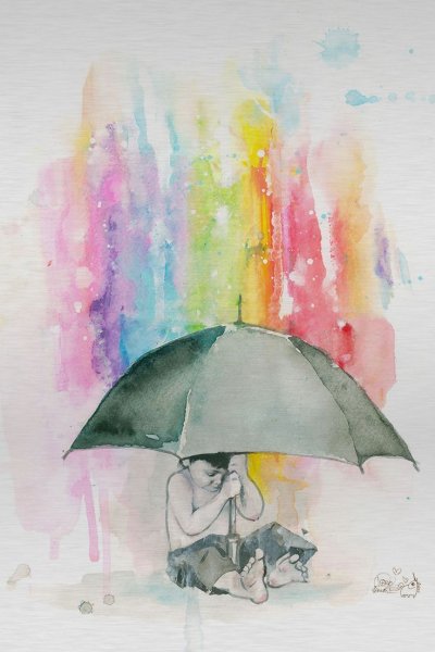 Дождь акварелью