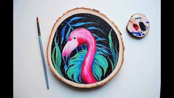 Рисование по дереву акриловыми красками