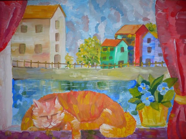 Город гуашью