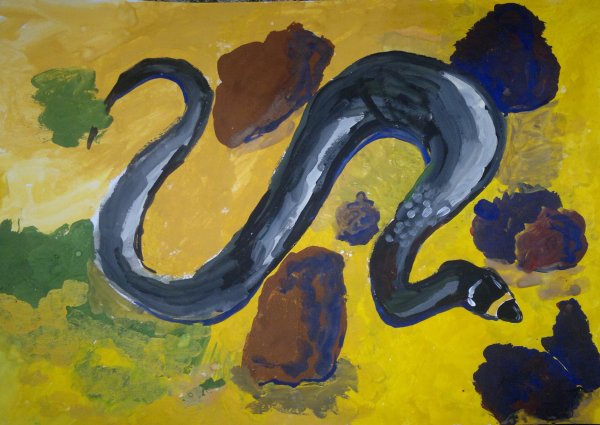 Змейка гуашь