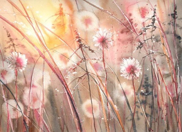 Акварель пейзажи природы