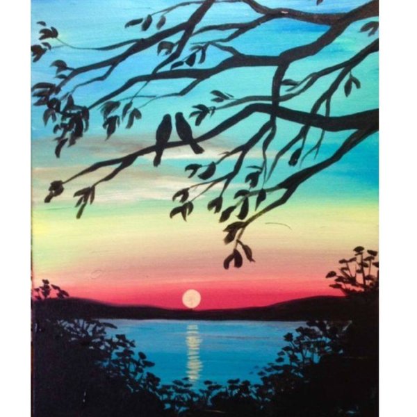 Рисунки красками для начинающих