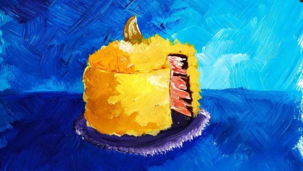 Торт гуашью для детей