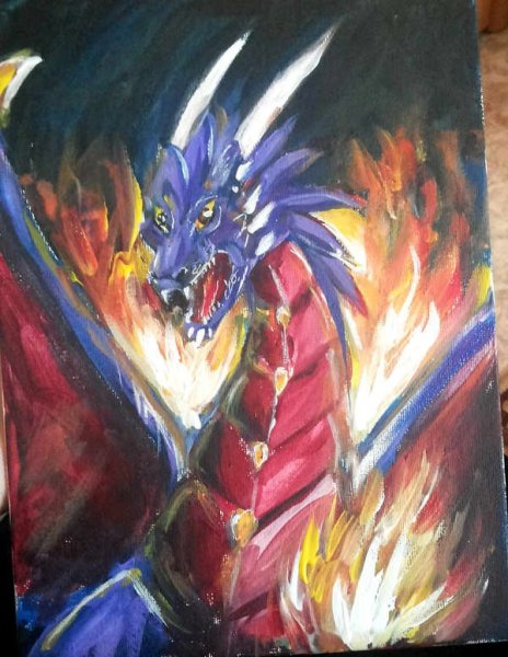 Дракон гуашью