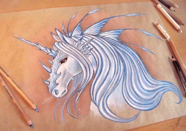 Беззубик акварелью