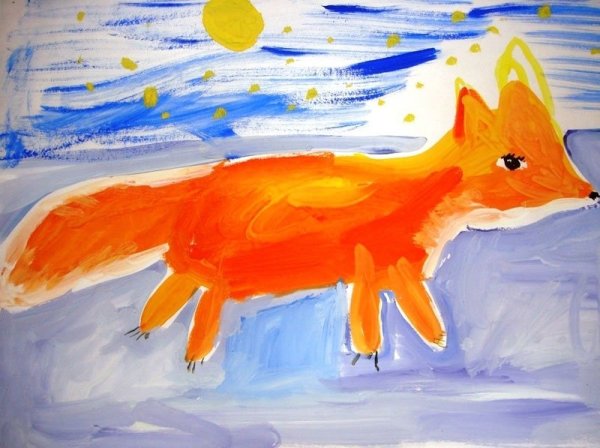 Животные живопись гуашью