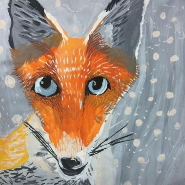 Лиса для рисования детям