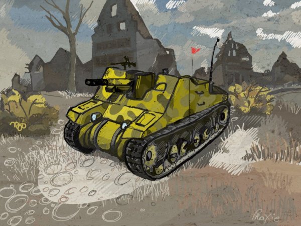 Танк рисунок красками