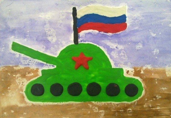 Рисование танк старшая группа