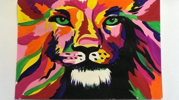 Этюды Льва гуашью