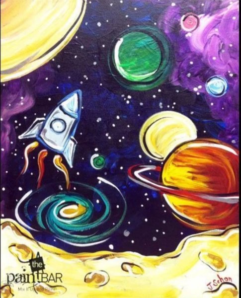 Рисование для детей космос